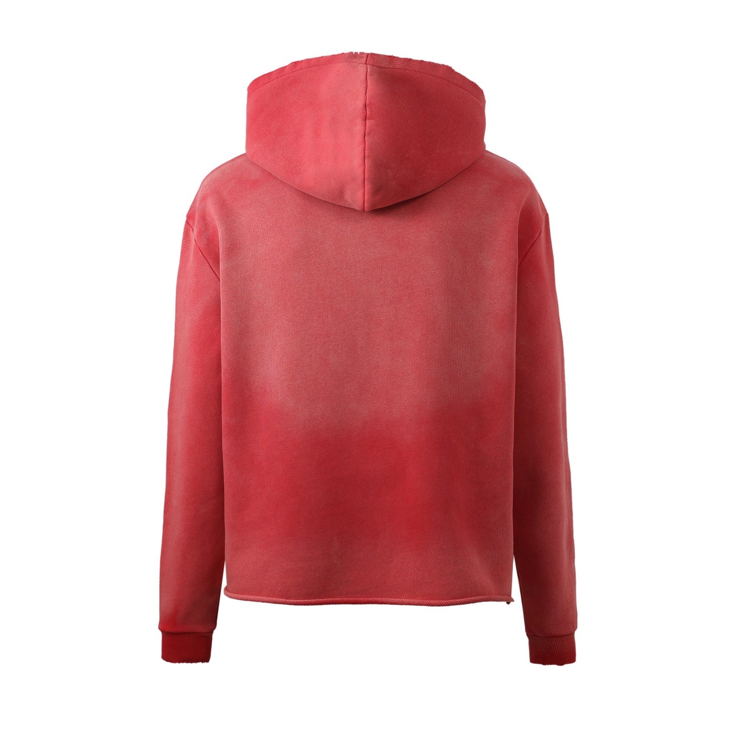 GRUNGE CROPPED HOODIE RED